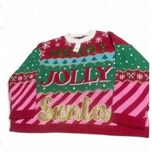 Holiday red and green sweater #uglychristmassweater #festive Size 1X